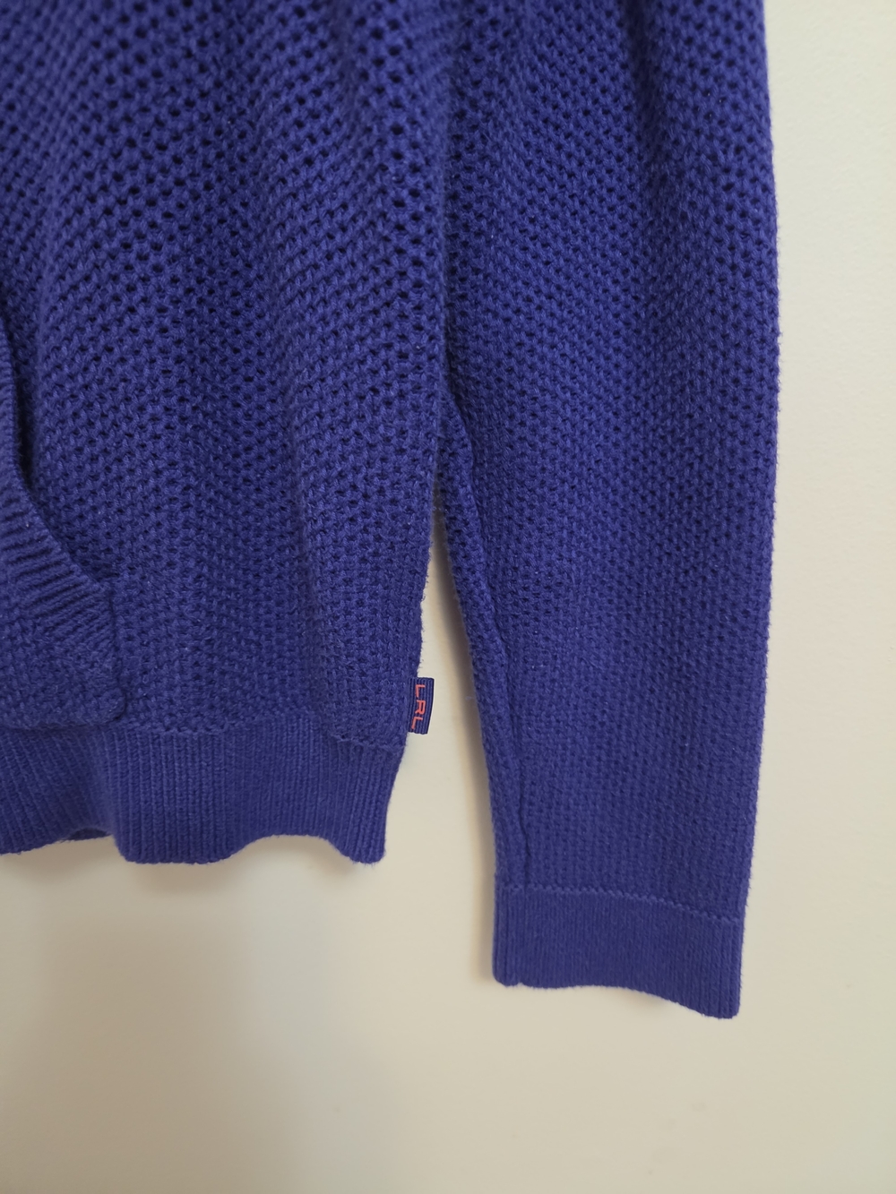 Ralph Lauren Blue Hooded Knit Pullover - Picture 3 of 4